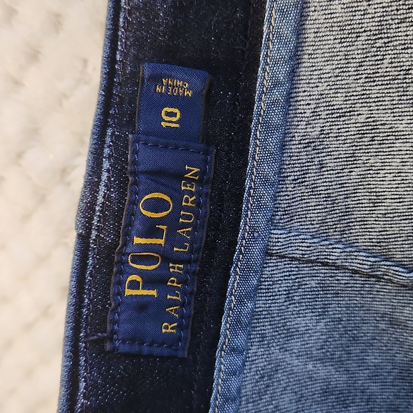 POLO RALPH LAUREN WOMENS SIDE ZIP  DENIM PANTS JEANS ANKLE SKINNY  SIZE 10 - Picture 3 of 7